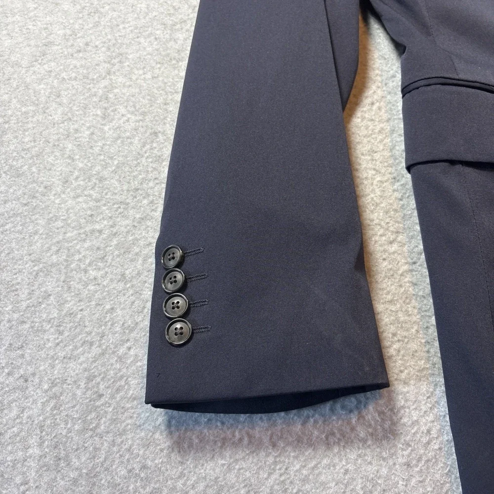 Stafford Stretch Blazer Navy Blue 42 Sh Men's Single Vent 2 Button Classic Fit